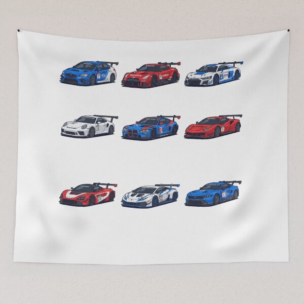 Item preview, GT3 Supercar Race Grid Endurance Motorsport Track Day Sticker Pack designed and sold by mood-draftsman.