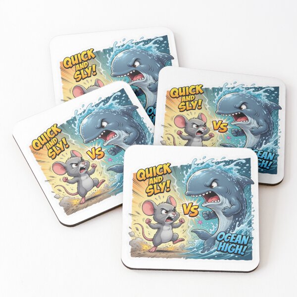Item preview, Tiny Mouse Versus Giant Blue Whale Sticker designed and sold by Imaginarium of Chaos falcon88 .