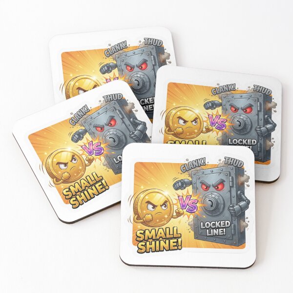 Item preview, Gold Coin Versus Steel Vault Scale Sticker designed and sold by Imaginarium of Chaos falcon88 .