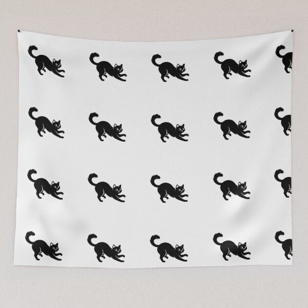 Item preview, Stretching Black Cat – Cute Kitten Art designed and sold by PrintforDesign.