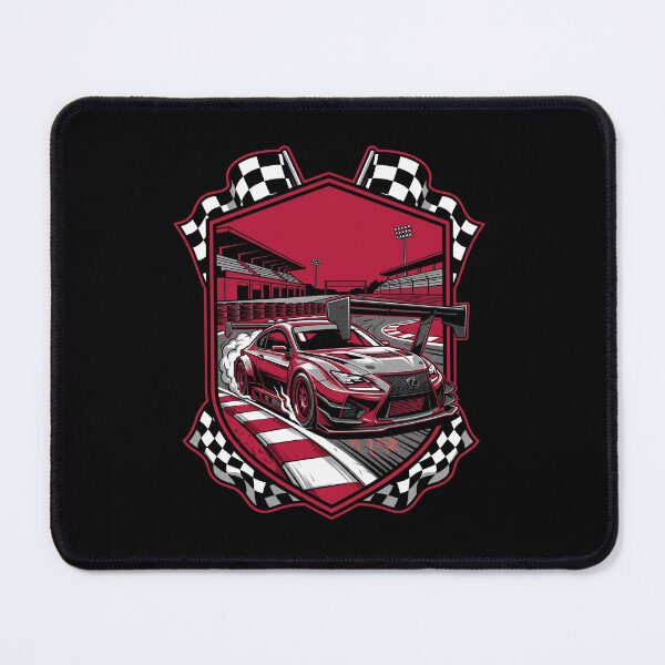 Item preview, JDM RC F GT3 Drift Race Car Circuit Checkered Shield Aesthetic designed and sold by mood-draftsman.