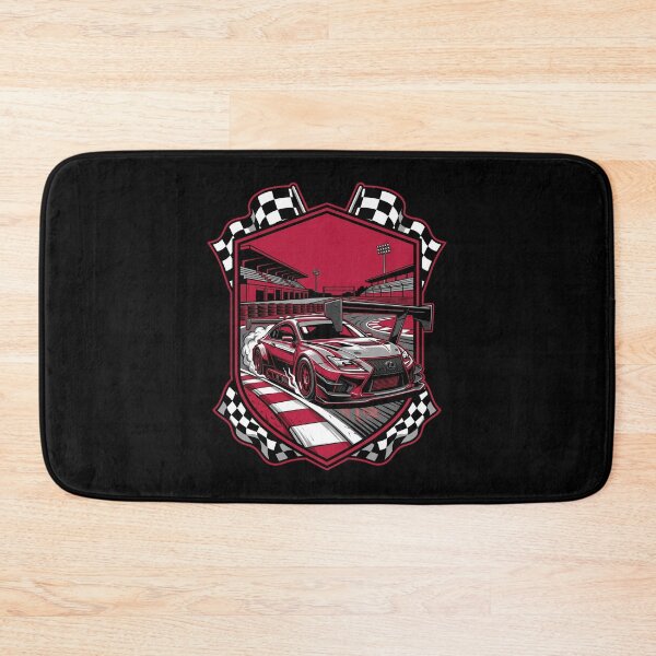 Item preview, JDM RC F GT3 Drift Race Car Circuit Checkered Shield Aesthetic designed and sold by mood-draftsman.