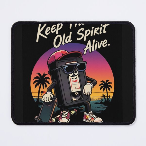 Item preview, Keep The Old Spirit Alive - Retro Vintage VHS Cassette Skater Art & Print designed and sold by CrsDesignStudio.