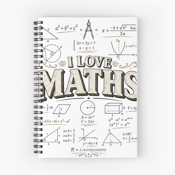 Item preview, I Love Maths – Vintage Algebra & Geometry Math Lover Design designed and sold by CalmWorldShop.