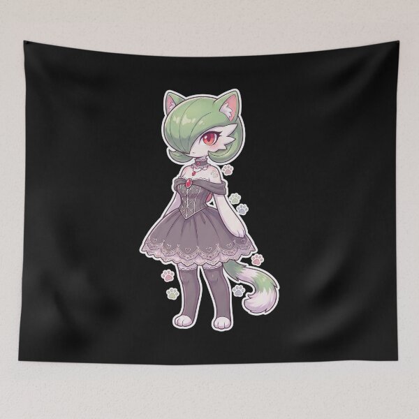 Item preview, Pastel Goth Garden Cat: Heart Lace Dress & Paw Prints designed and sold by CuteKats.