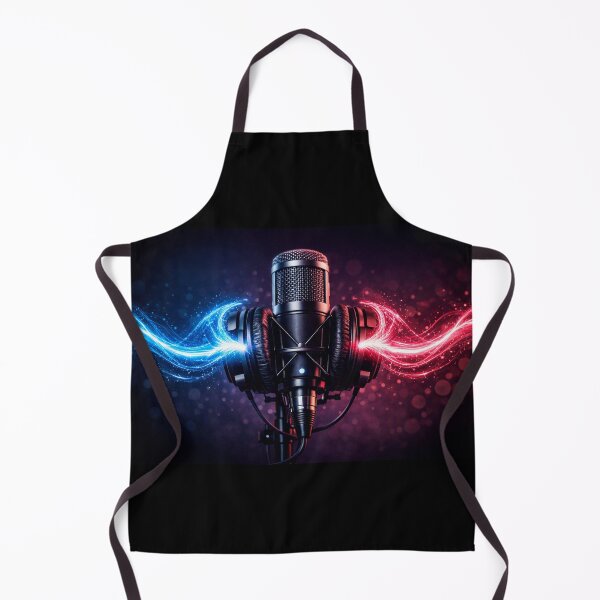 Item preview, Podcast Creator Mic & Headphones with Neon Energy Waves designed and sold by CreativeArtistL.