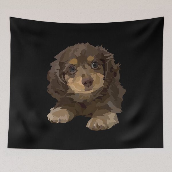 Item preview, Brown Lying Down Dachshund Puppy Dog designed and sold by Just-Arts-4U.