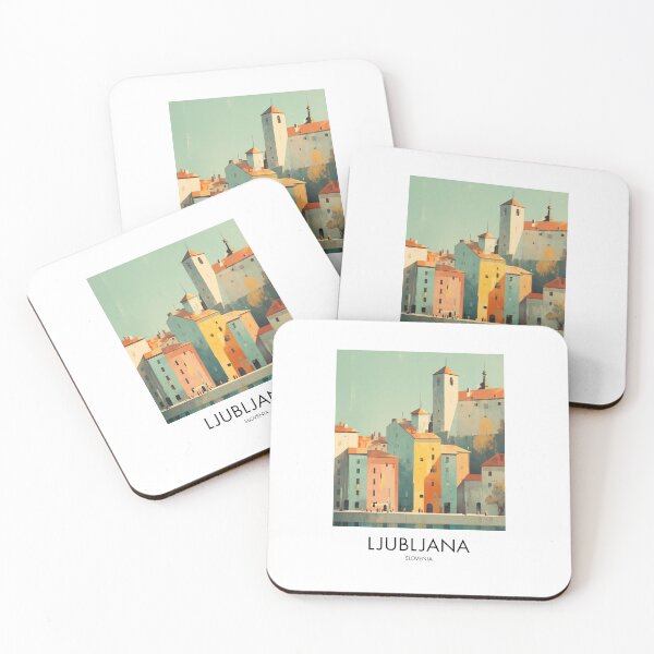 Item preview, Ljubljana Slovenia Vintage Travel Poster designed and sold by MarkedArtPrints.