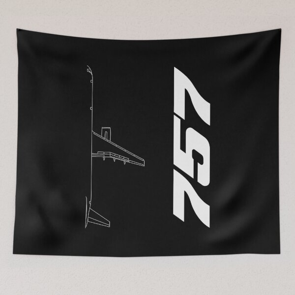 Item preview, 757 Commercial Jetliner Technical Blueprint (White Edition) designed and sold by Magazine Combate.