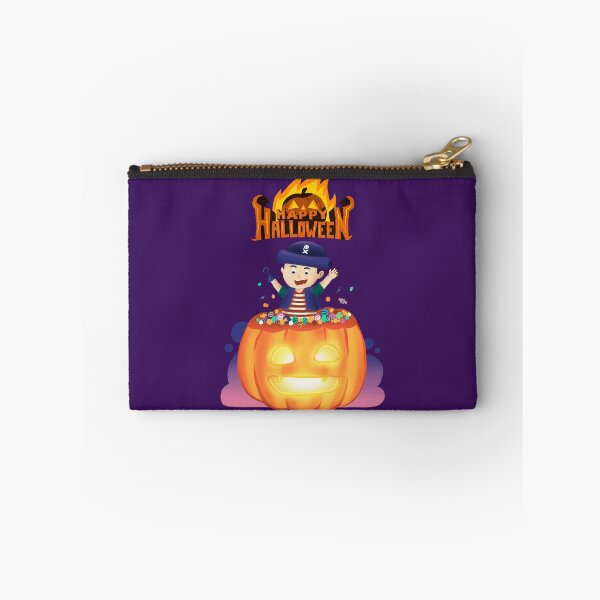Item preview, Happy Halloween Cute Pirate Kid in Giant Pumpkin Art designed and sold by NikBrin Prevail .
