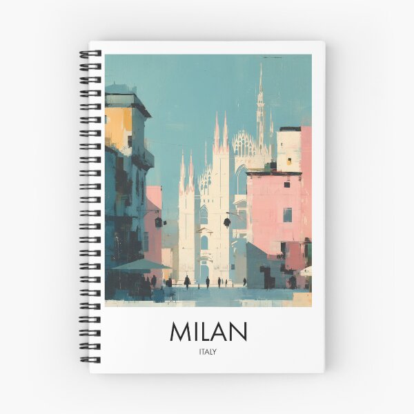 Item preview, Milan Italy Vintage Travel Poster designed and sold by MarkedArtPrints.