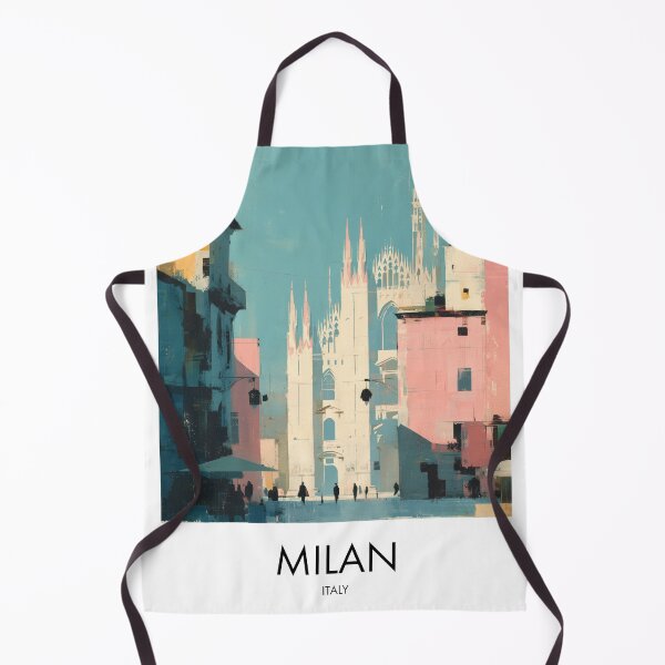 Aperçu de l'œuvre Affiche de voyage vintage de Milan, Italie créée et vendue par MarkedArtPrints.