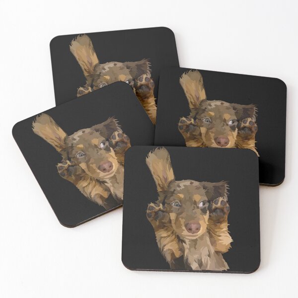 Item preview,     Playful Brown Long Haired Dachshund designed and sold by Just-Arts-4U.
