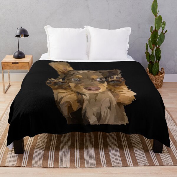 Item preview, Playful Brown Long Haired Dachshund designed and sold by Just-Arts-4U.