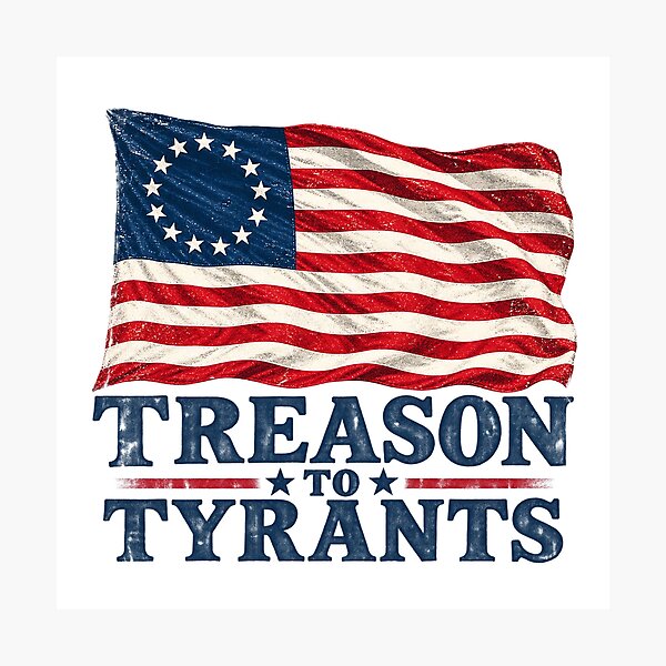Item preview, Treason to Tyrants Colonial Flag designed and sold by MadcapPrints.