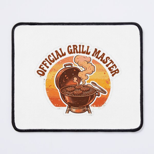 Item preview, Official Grill Master - Retro 1970s BBQ Grill Die-Cut Vinyl Sticker designed and sold by BlackAndBrown.