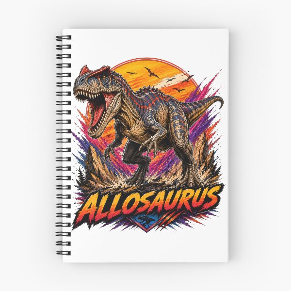 Item preview, Allosaurus Retro Synthwave Jurassic Predator Design designed and sold by JonelleTshirts.