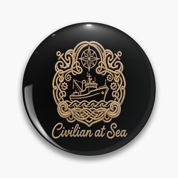 Item preview, Intricate Nautical Design Boat Crest Saltwater Line PNG Transparent designed and sold by Rocky Mountain Artistry.
