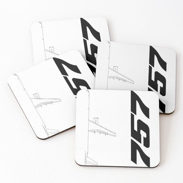 Item preview, 757 Commercial Jetliner Technical Blueprint (Black Edition) designed and sold by Magazine Combate.