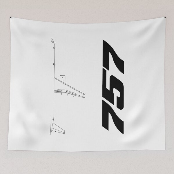 Item preview, 757 Commercial Jetliner Technical Blueprint (Black Edition) designed and sold by Magazine Combate.