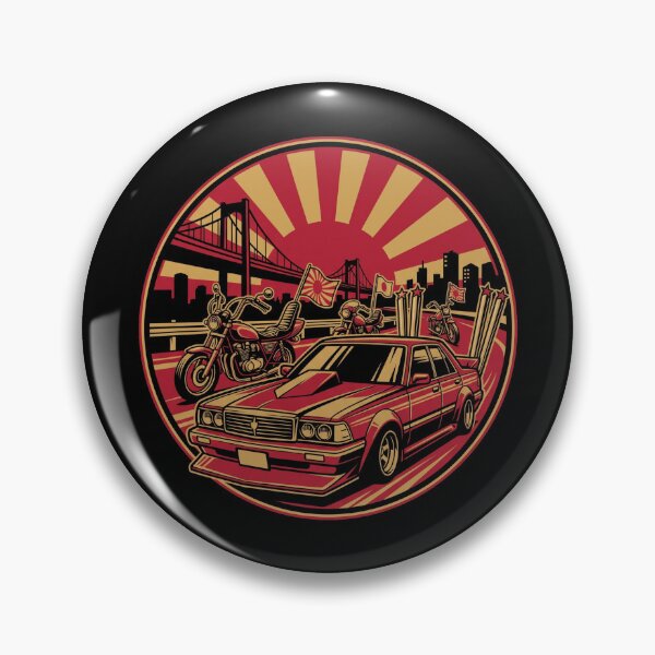 Item preview, Bosozoku Kaido Racer Kyusha Japanese Biker Gang Tokyo Highway Aesthetic designed and sold by mood-draftsman.