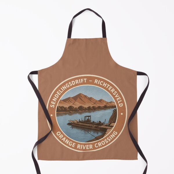 Item preview, Sendelingsdrift Orange River Crossing Sticker – Richtersveld Round Badge designed and sold by The Digital Compass.