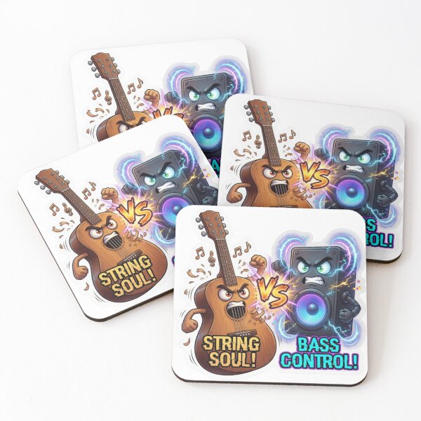 Item preview, Wooden Guitar Versus Digital Speaker Sound Sticker designed and sold by Imaginarium of Chaos falcon88 .