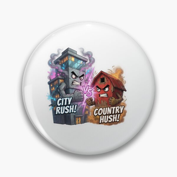 Item preview, City Building Versus Country Barn Life Sticker designed and sold by Imaginarium of Chaos falcon88 .