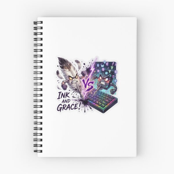 Item preview, Feather Quill Versus Digital Keyboard Sticker designed and sold by Imaginarium of Chaos falcon88 .