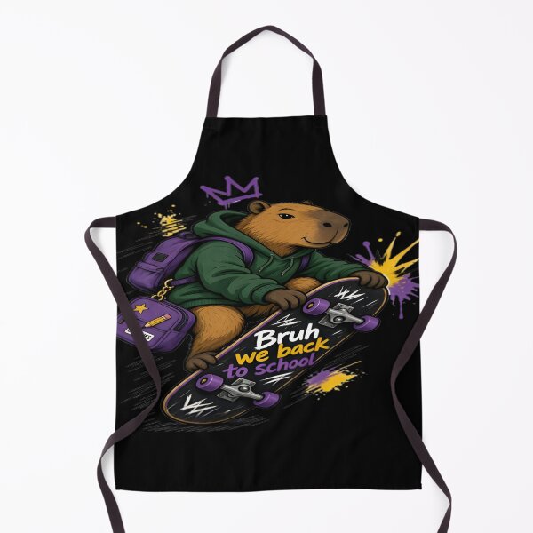 Item preview, Bruh We Back To School Skater Capybara Art designed and sold by DailySparks.