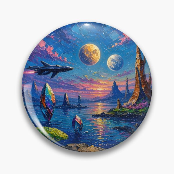 Item preview,   Twin Moons Over Crystal Shores designed and sold by TinCatOutPost.