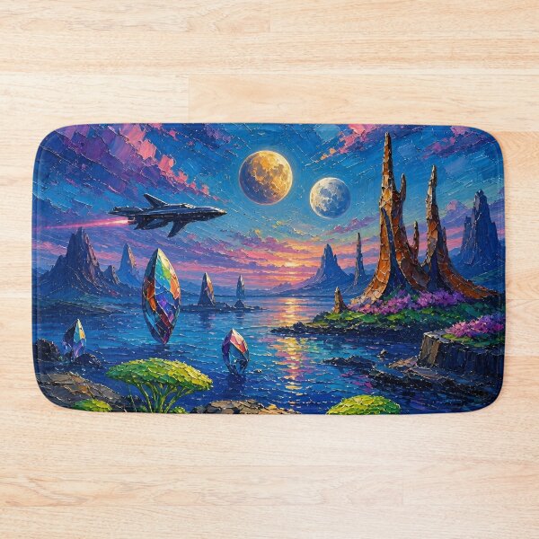 Item preview,   Twin Moons Over Crystal Shores designed and sold by TinCatOutPost.