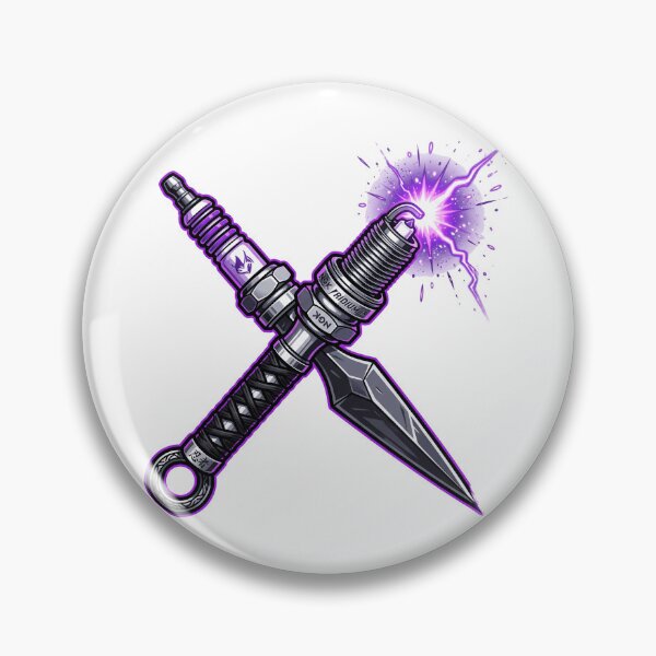 Item preview, JDM Ninja Kunai Dagger Spark Plug Electric Lightning Blade Mechanic Aesthetic designed and sold by mood-draftsman.
