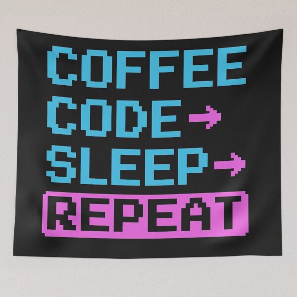Item preview, Coffee Code Sleep Repeat Pixel Gamer designed and sold by Owcomm.
