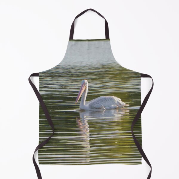 Item preview, A solitary pelican reflection is captured in calm waters on an Autumn evening.  designed and sold by South 500 Photography.