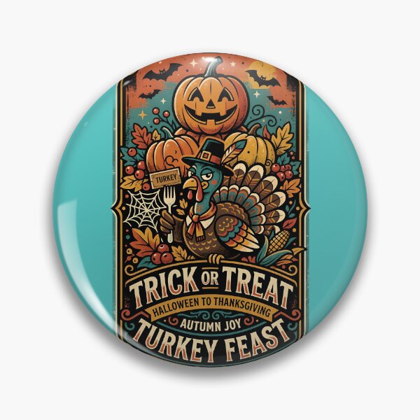 Item preview, Trick or treat Turkey Feast - Halloween to Thanksgiving designed and sold by ParadoxParadox.