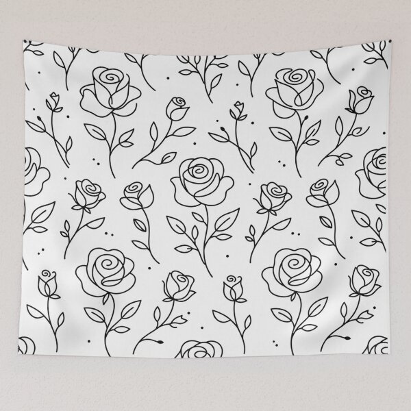 Item preview, Elegant Black and White Rose Pattern designed and sold by Owcomm.