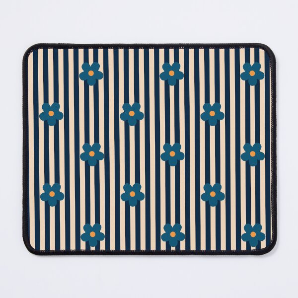 Item preview, Retro Striped Pattern Gift For Mom or Wife | Vintage Daisy Design Gift For Girls | Preppy Blue Flower Print Gift For Students | Indie Vertical Stripe Pattern Gift For Best Friend designed and sold by VivaFy.