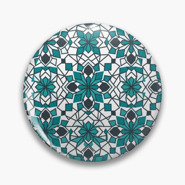 Item preview, Geometric Teal Floral Mosaic Seamless Pattern designed and sold by Owcomm.
