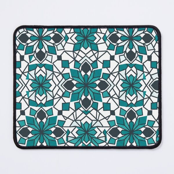 Item preview, Geometric Teal Floral Mosaic Seamless Pattern designed and sold by Owcomm.