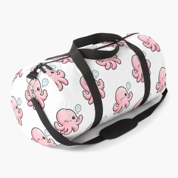 Item preview, Cute Pink Octopus Blowing Bubble - Kawaii Sea Creature Art designed and sold by Raloel Art.