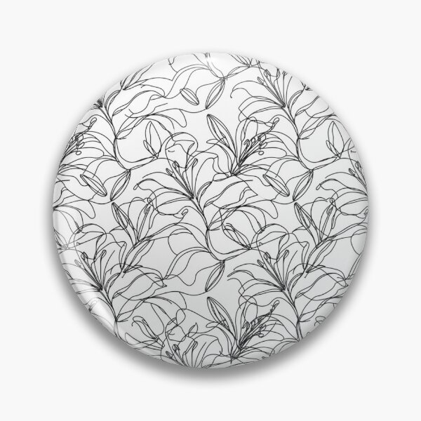 Item preview, Elegant Continuous Line Floral Lily Pattern designed and sold by Owcomm.
