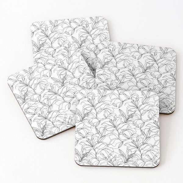 Item preview, Elegant Continuous Line Floral Lily Pattern designed and sold by Owcomm.