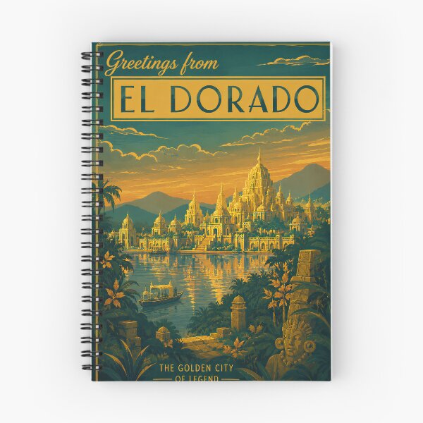Item preview, Greetings from El Dorado Vintage Travel Art designed and sold by Extravanganzza.