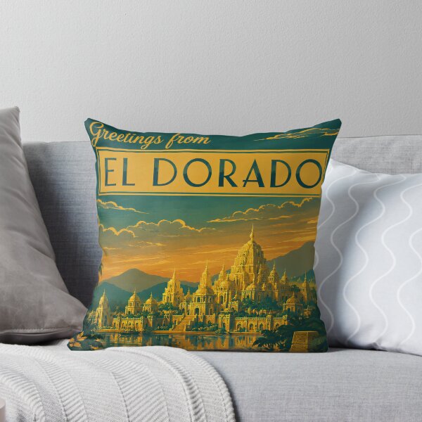 Item preview, Greetings from El Dorado Vintage Travel Art designed and sold by Extravanganzza.