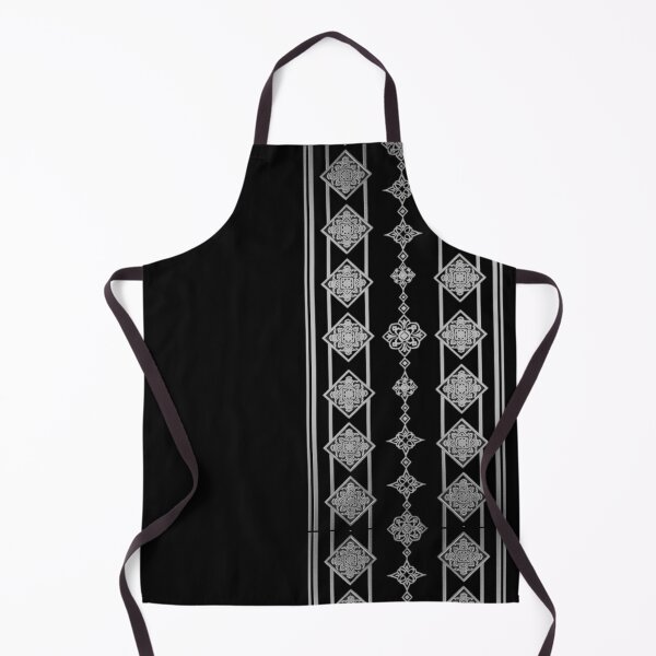 Item preview, Luxury Islamic Geometric Border Pattern (V.2) – Silver Arabic Ornament on Black designed and sold by D-Islamic.