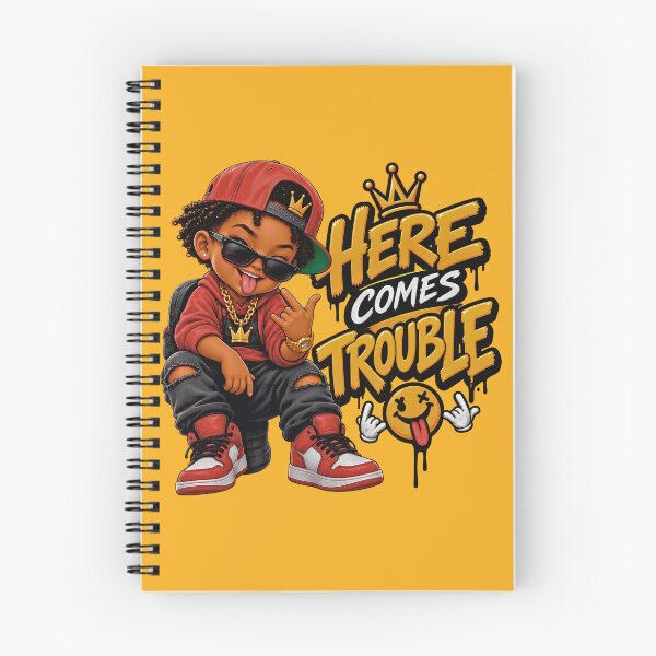 Item preview, Here Comes Trouble - Cool Hip Hop Kid Graffiti Art designed and sold by digitalbob60.