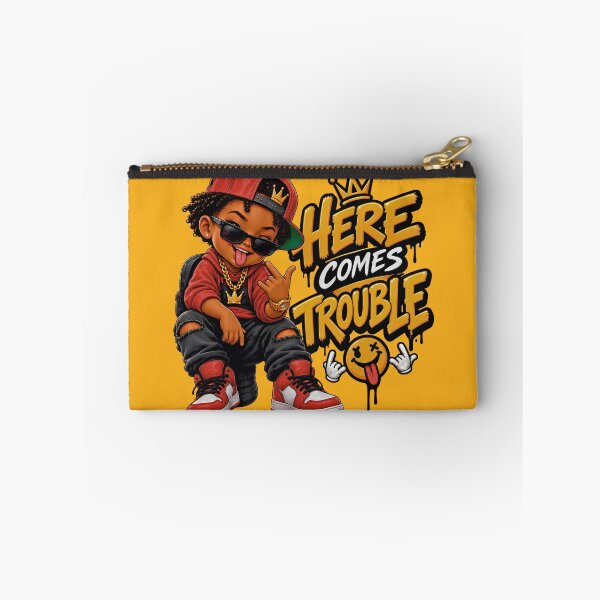 Item preview, Here Comes Trouble - Cool Hip Hop Kid Graffiti Art designed and sold by digitalbob60.