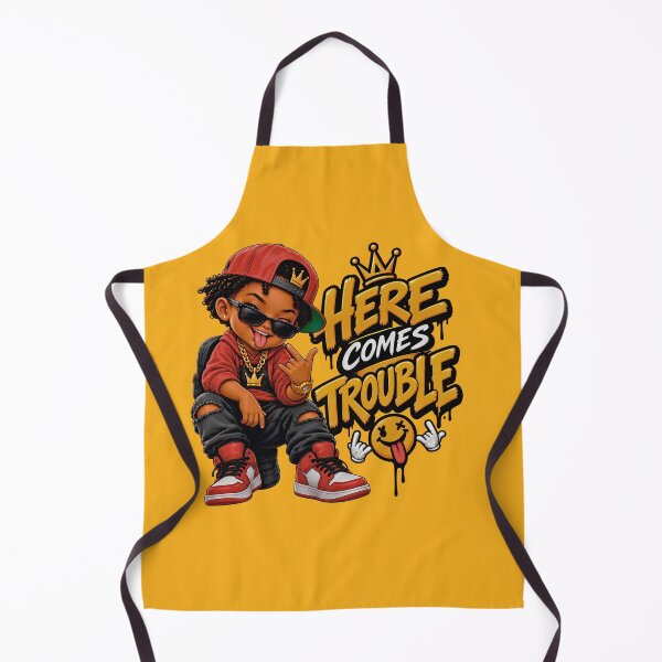 Item preview, Here Comes Trouble - Cool Hip Hop Kid Graffiti Art designed and sold by digitalbob60.