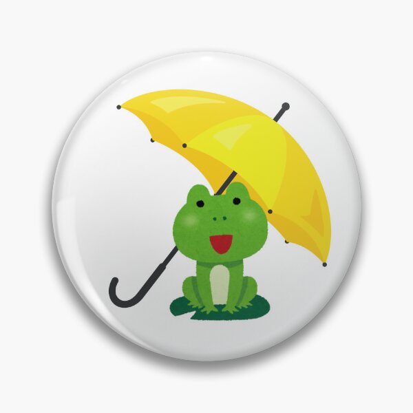Item preview, Frog with Yellow Umbrella in the Rain – Rainy Day Illustration designed and sold by BigDigital.